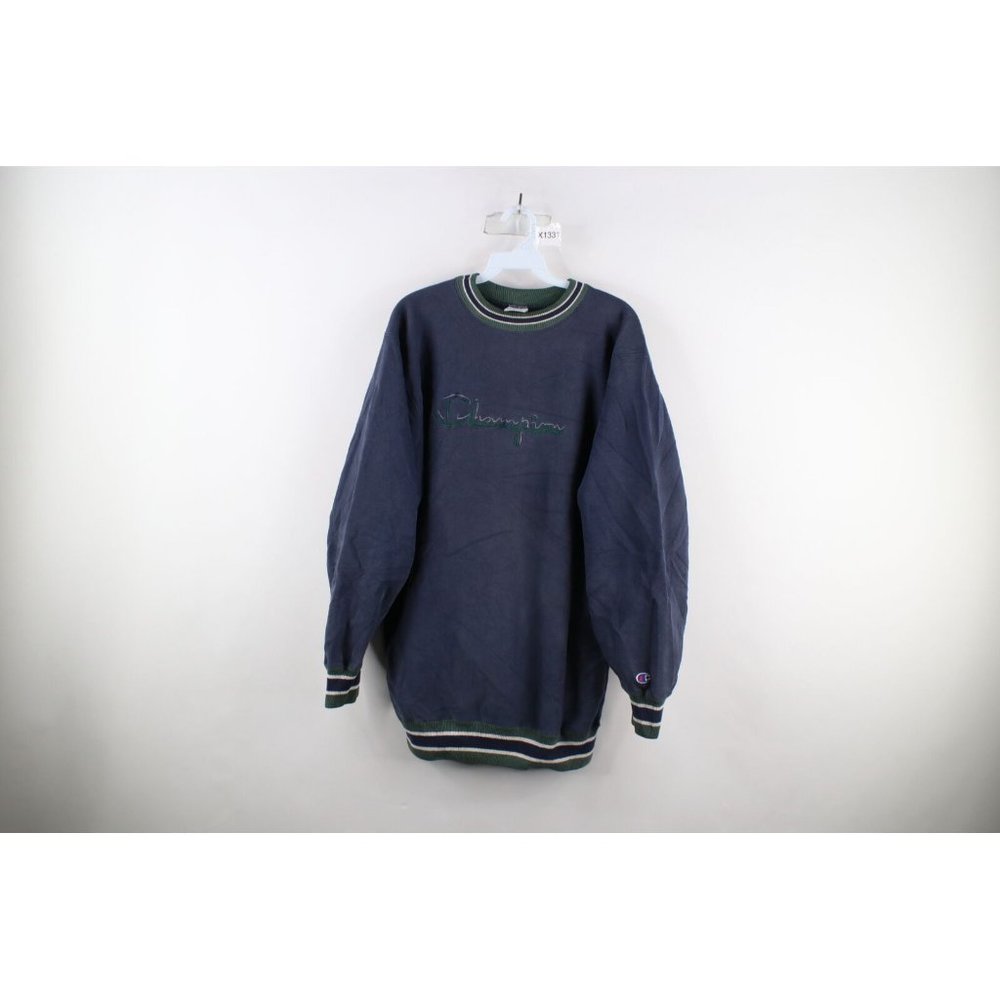 Vtg 90s Champion Reverse Weave Mens 2xl Faded Shadow Spell Out Sweatshirt Usa